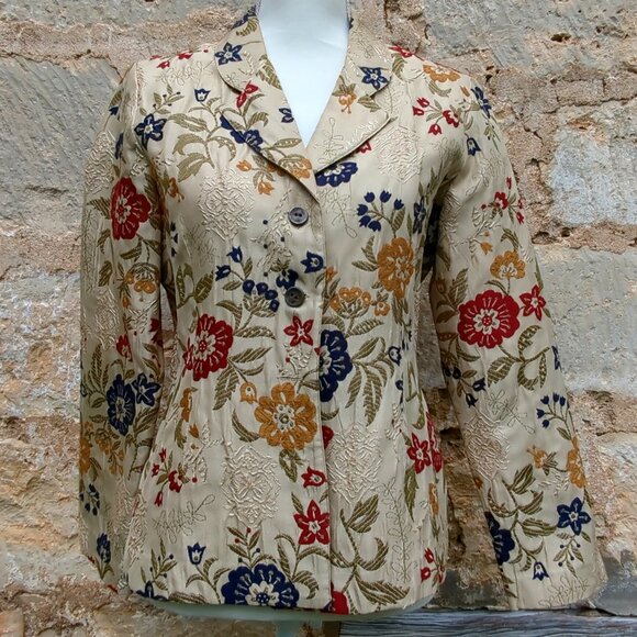 Alfred Dunner Jackets & Blazers - Alfred Dunner Floral Embroidered Blazer